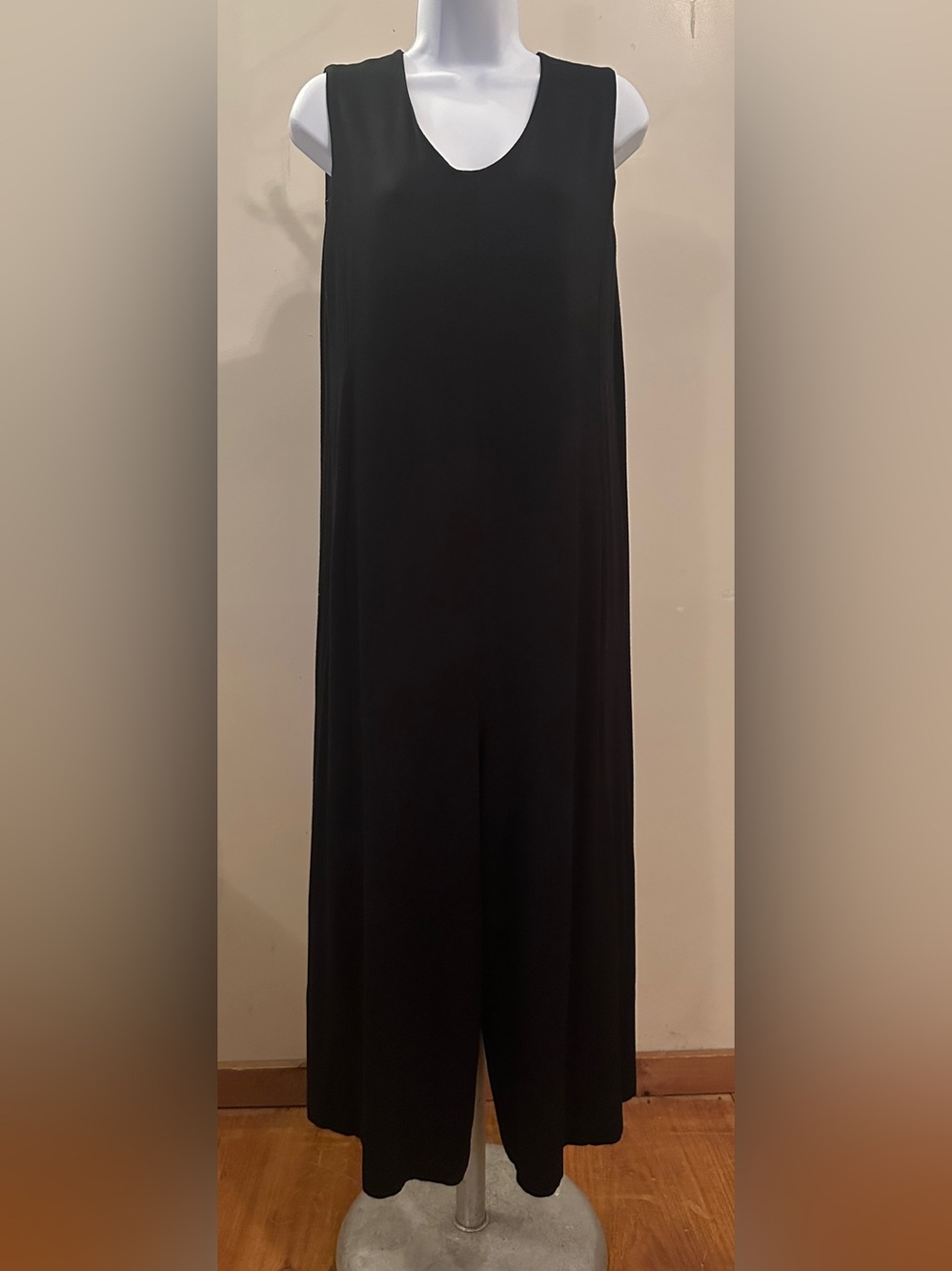 Eileen Fisher Black Sleeveless Wide-Leg Jumpsuit